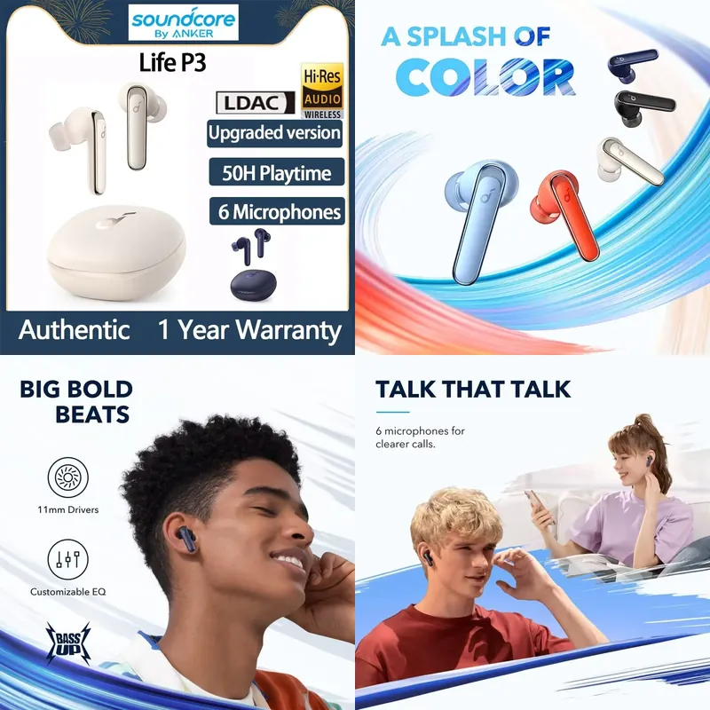 Wireless Earbuds Tws - Audífonos Anker Life P3, Bluetooth 5.0