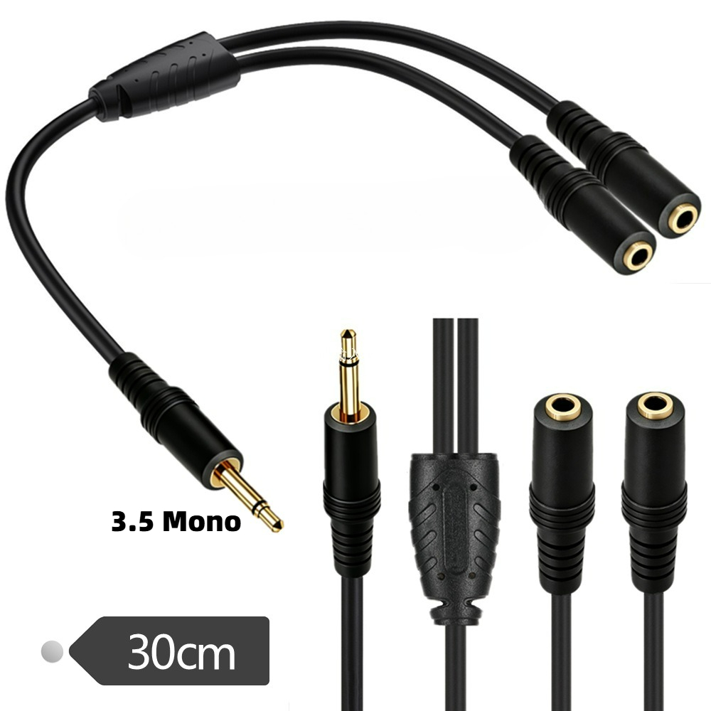 Audio Splitter Y - Cable divisor de audio TS mono