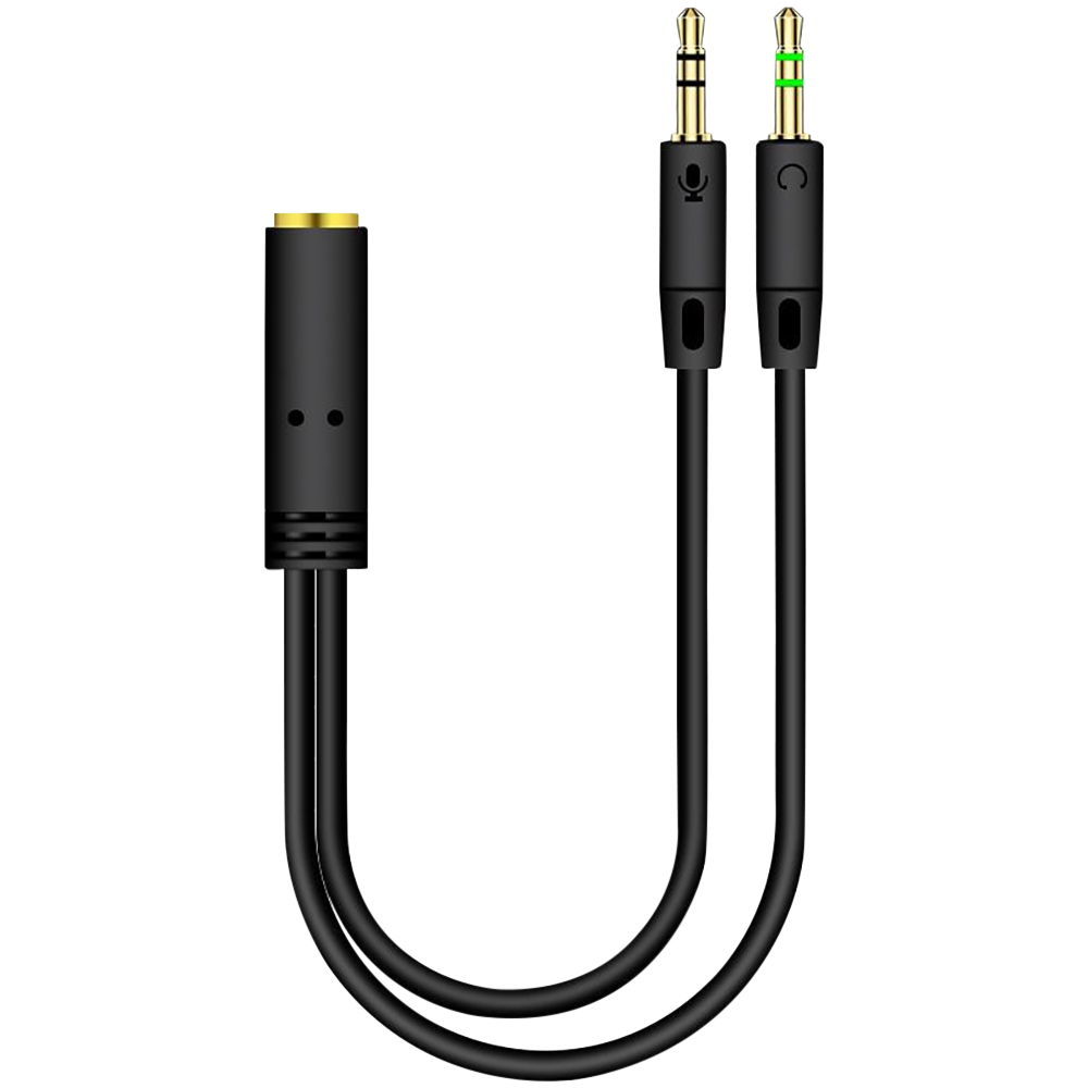 Audio Splitter Y - Adaptador de auriculares Jack de 3,5mm,