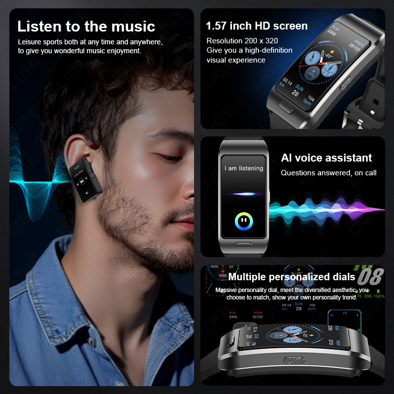 Nuevo reloj inteligente LIGE c - Wireless Earbuds Tws reseña y precio