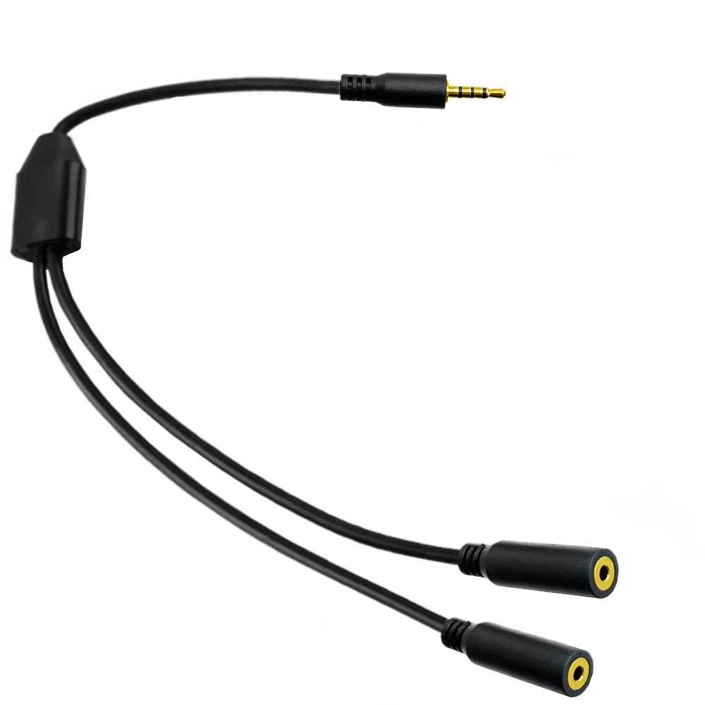 Chapado en oro 4 polos 2,5mm m - Audio Splitter Y reseña y precio