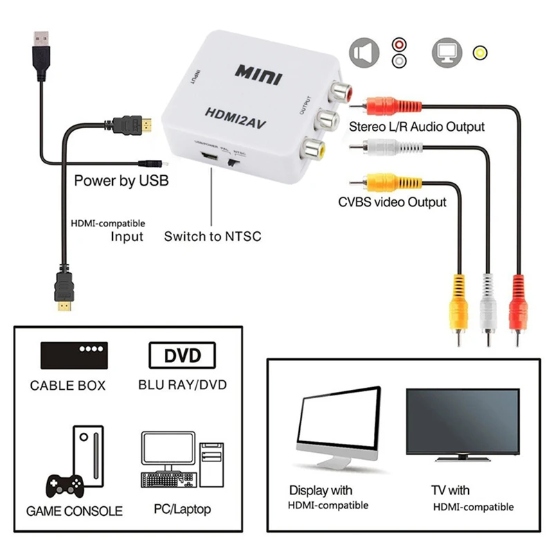 Adaptador convertidor HDMI com - Audio Splitter Y reseña y precio