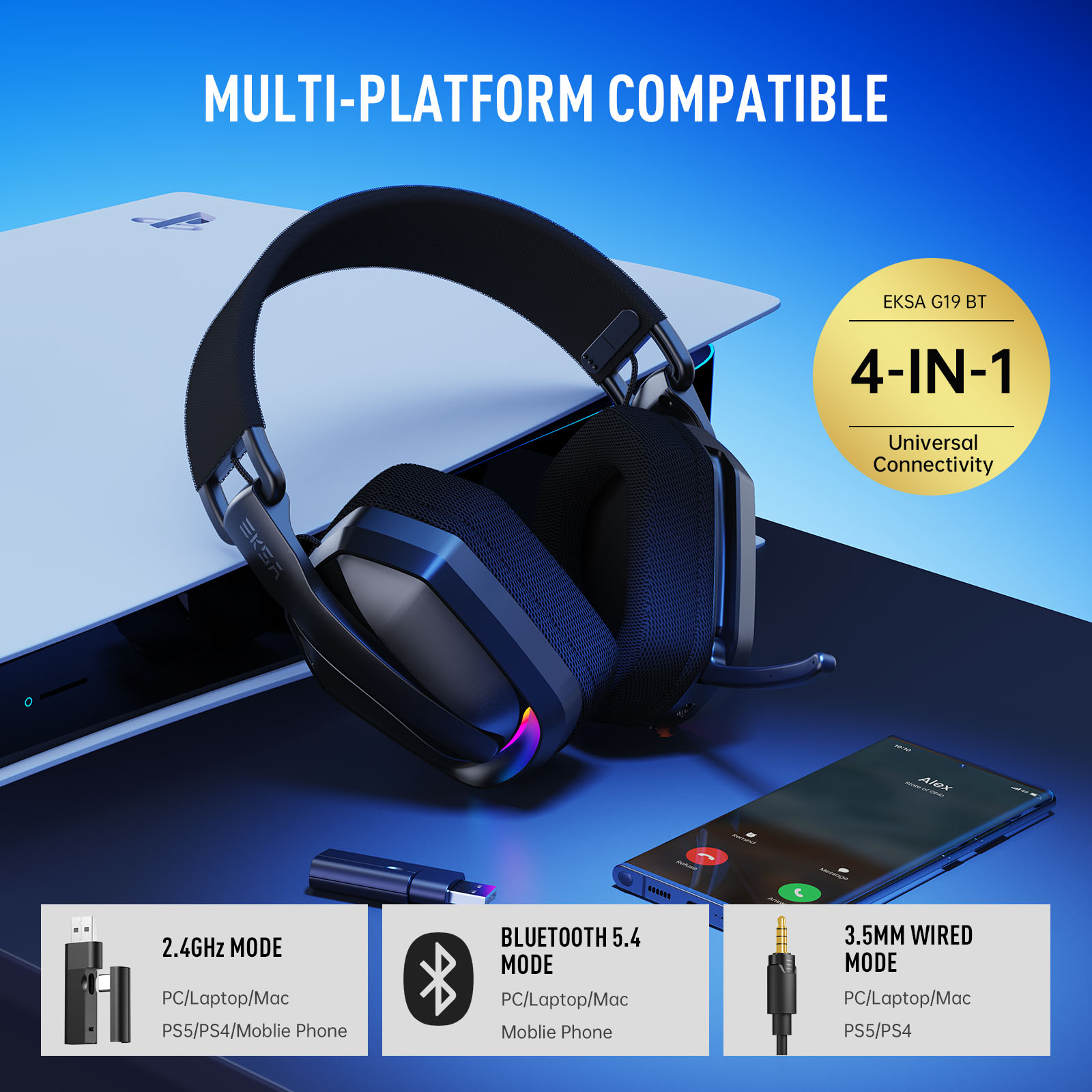 Auriculares Inalámbricos para  - Gaming Headset Rgb reseña y precio
