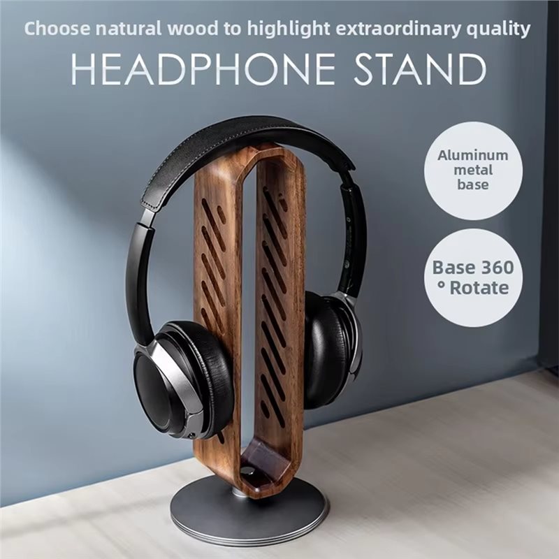 Soporte Giratorio de Madera de - Headphone Stand Desk reseña y precio
