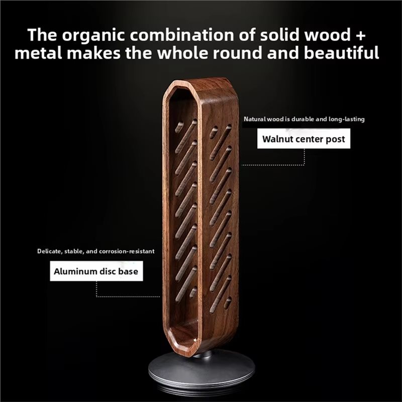 Soporte Giratorio de Madera de - Headphone Stand Desk reseña y precio
